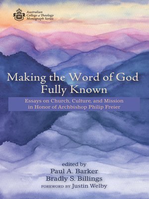 cover image of Making the Word of God Fully Known